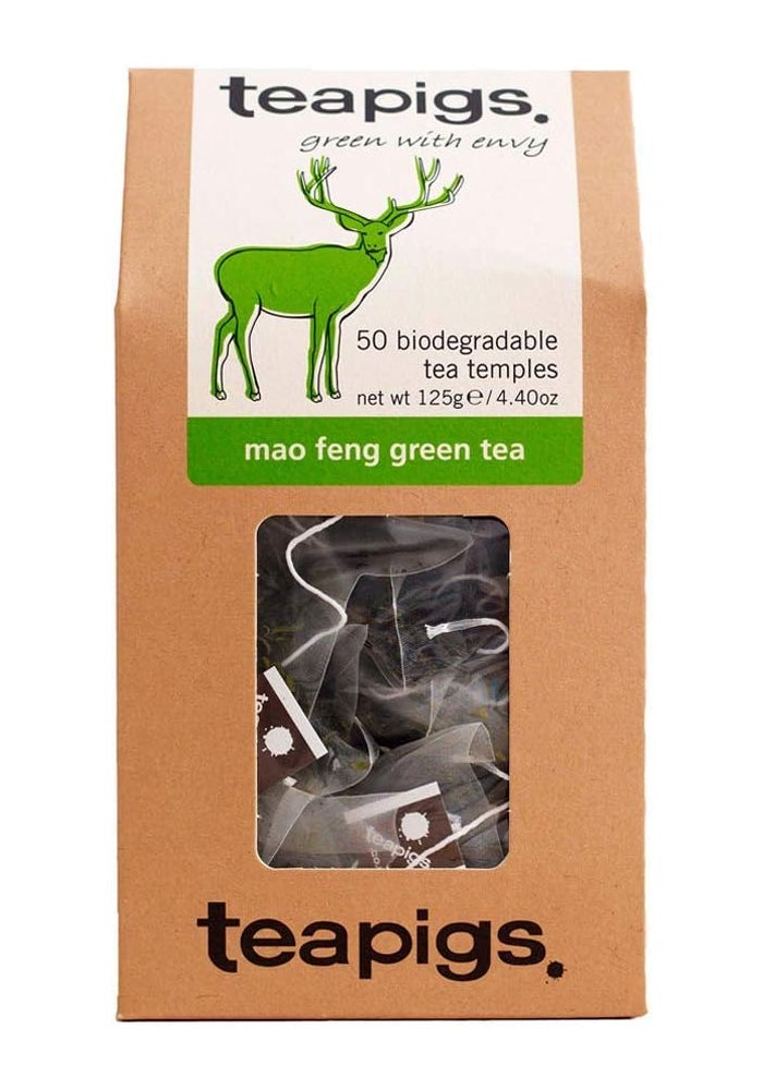 teapigs Mao Feng Green Tea - 50 Biodegradable Tea Bags - Image 1